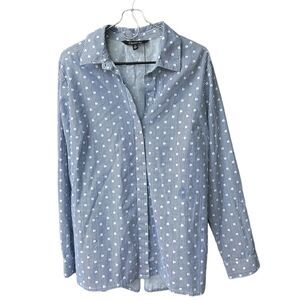 Chadwick’s size M button front high low 100% cotton pockets relaxed fit.